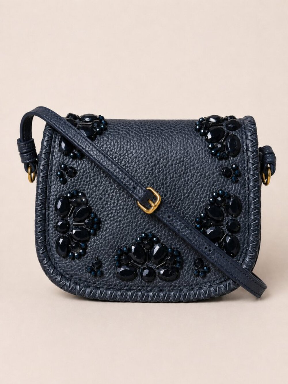 Kate Spade Anderson Carsen Reiley Oceano Rhinestone Leather Crossbody Bag + Dust